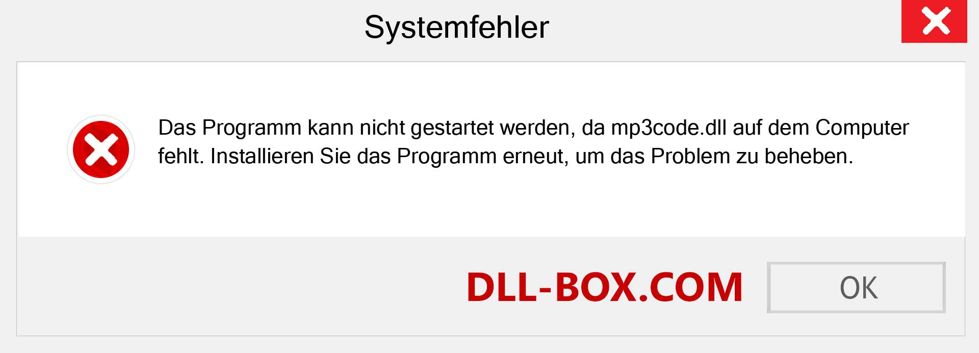 mp3code.dll-Datei fehlt?. Download für Windows 7, 8, 10 - Fix mp3code dll Missing Error unter Windows, Fotos, Bildern