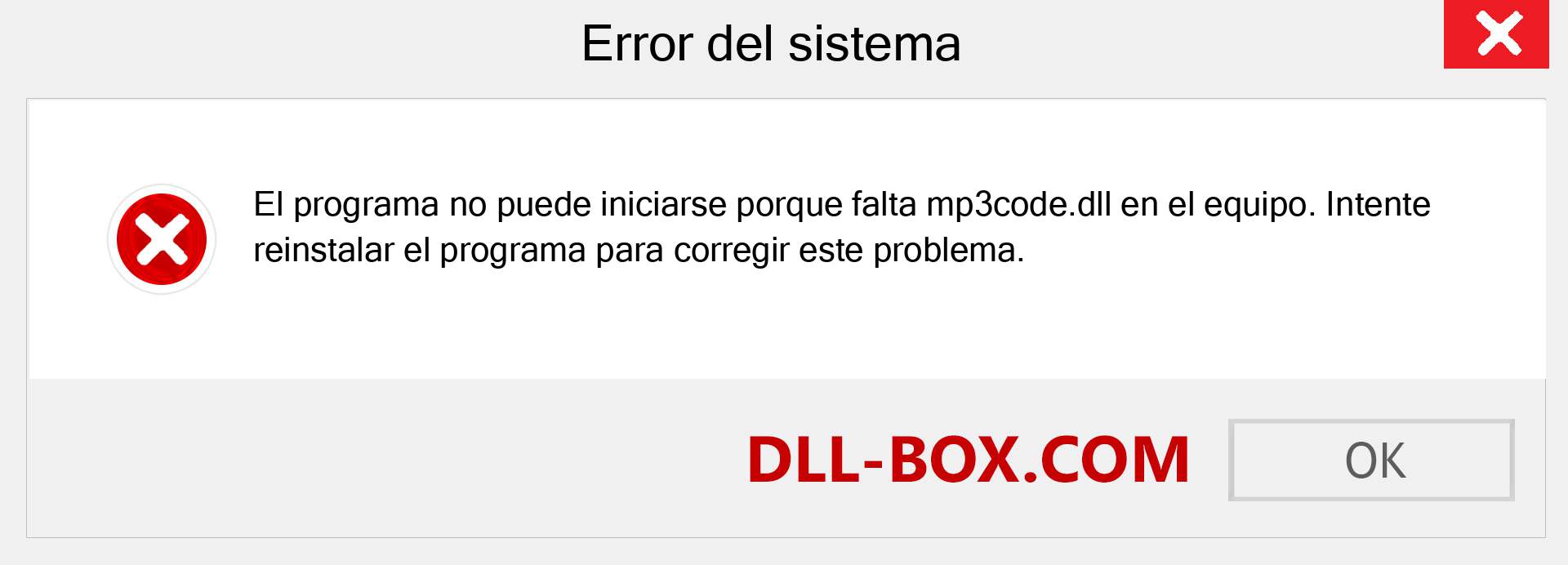 ¿Falta el archivo mp3code.dll ?. Descargar para Windows 7, 8, 10 - Corregir mp3code dll Missing Error en Windows, fotos, imágenes