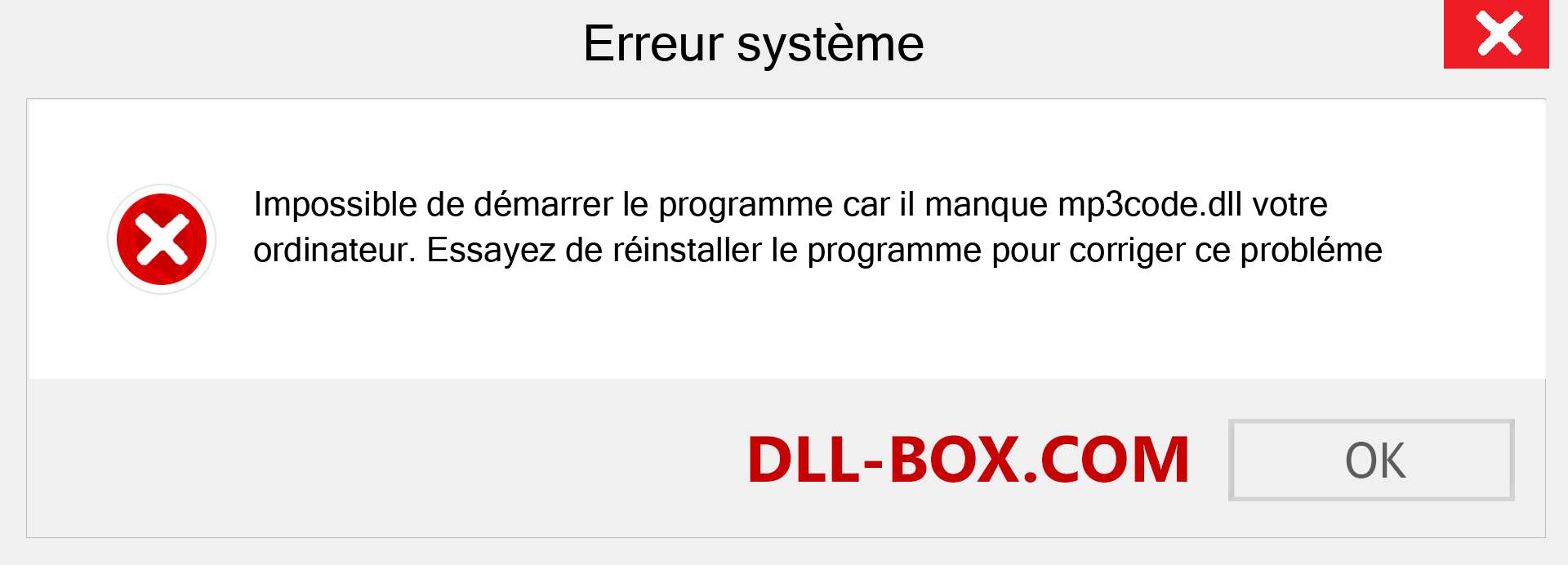 Le fichier mp3code.dll est manquant ?. Télécharger pour Windows 7, 8, 10 - Correction de l'erreur manquante mp3code dll sur Windows, photos, images